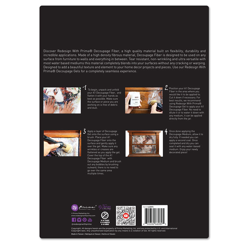 Carta da Découpage "SERENE WILDERNESS" in Tessuto Formato A1