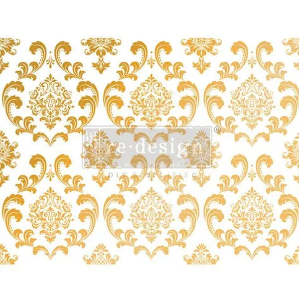 Redesign Decor Transfers Gold Foil Kacha “HOUSE OF DAMASK” 45x61 cm