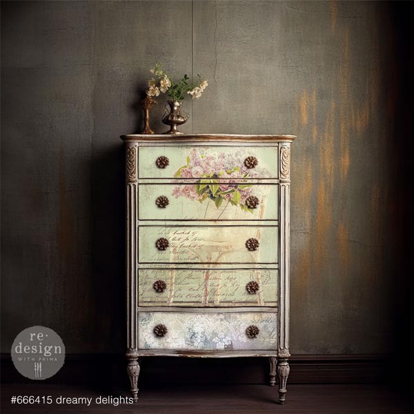 Carta da Découpage Paper Pack "DREAMY DELIGHTS" in Tessuto 49.53 x 76.2 cm