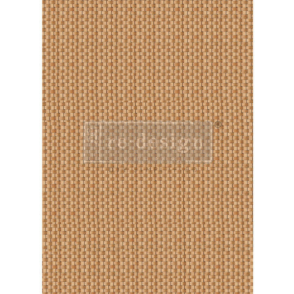 Carta da Découpage "Artisanal Basket Charm" in Carta di Riso 59x84 cm