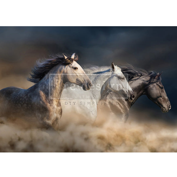 Carta da Découpage "Wild Hearts Run Free" in Carta di Riso 59x84 cm