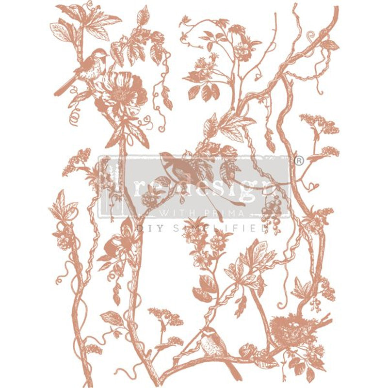 Redesign Decor Transfers Gold Foil Kacha “BIRD WATCHING” 45x61 cm