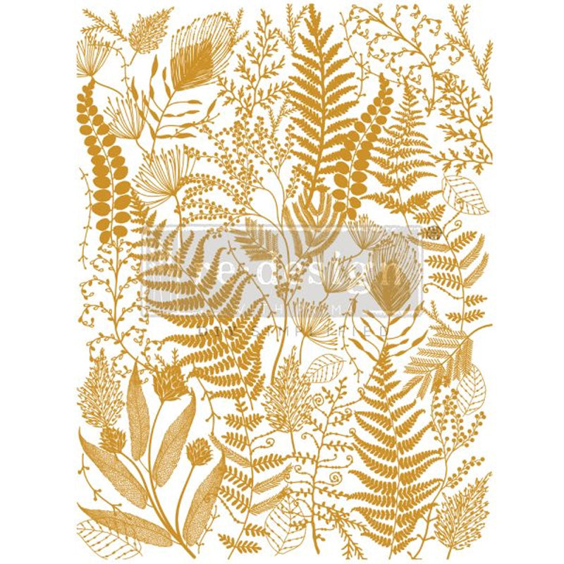 Redesign Decor Transfers Gold Foil Kacha “FOLIAGE FINESSE” 45x61 cm