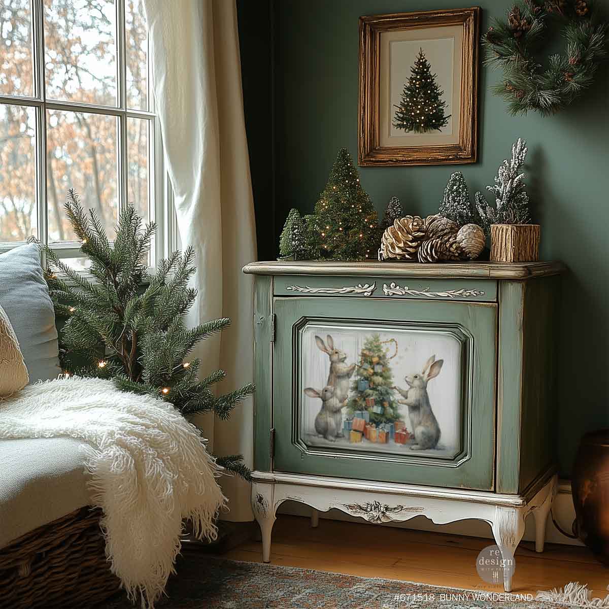 Carta da Découpage Fiber Paper "Bunny Wonderland" - 3 fogli A3