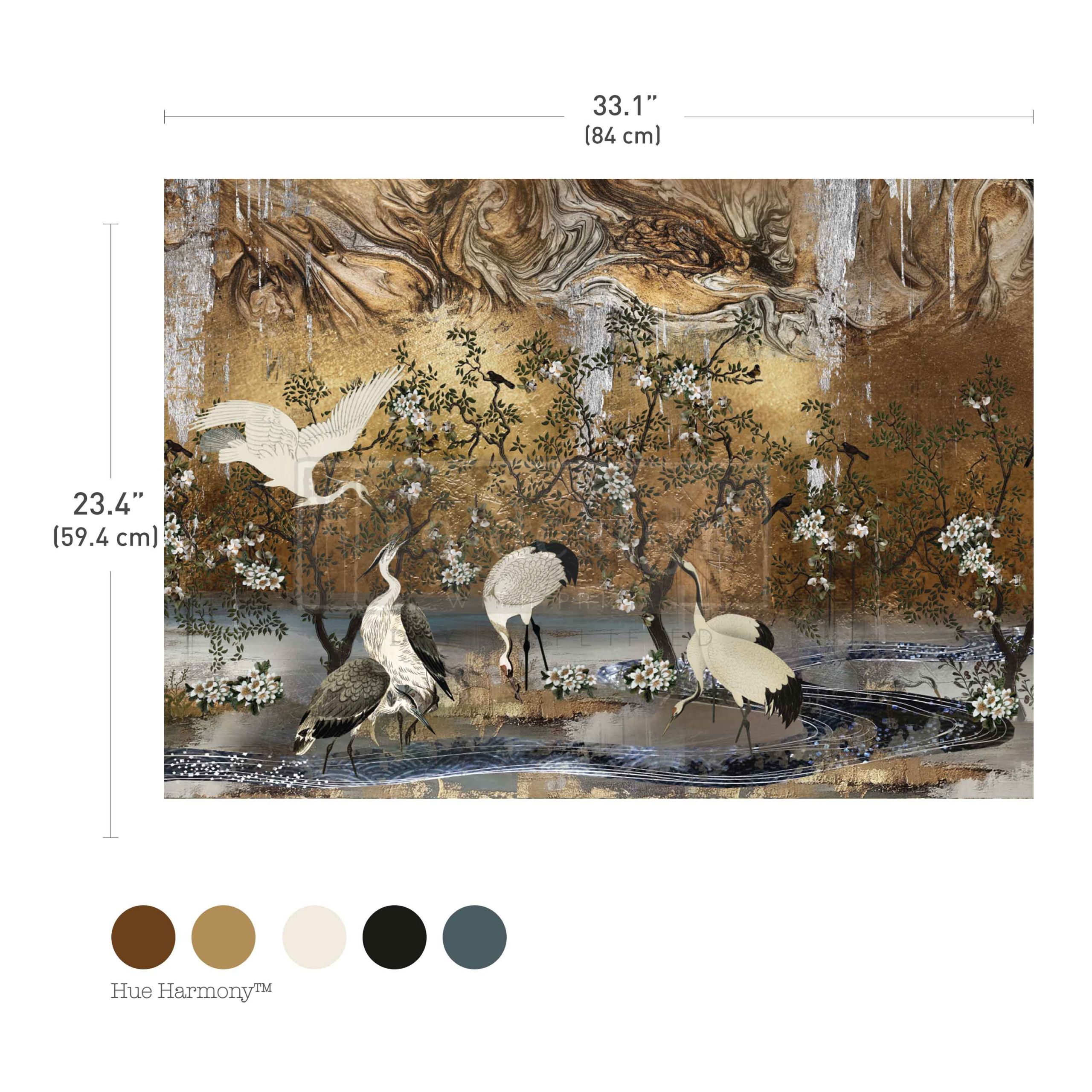 Carta da Decoupage Fiber “Graceful Wings” 1 foglio A1