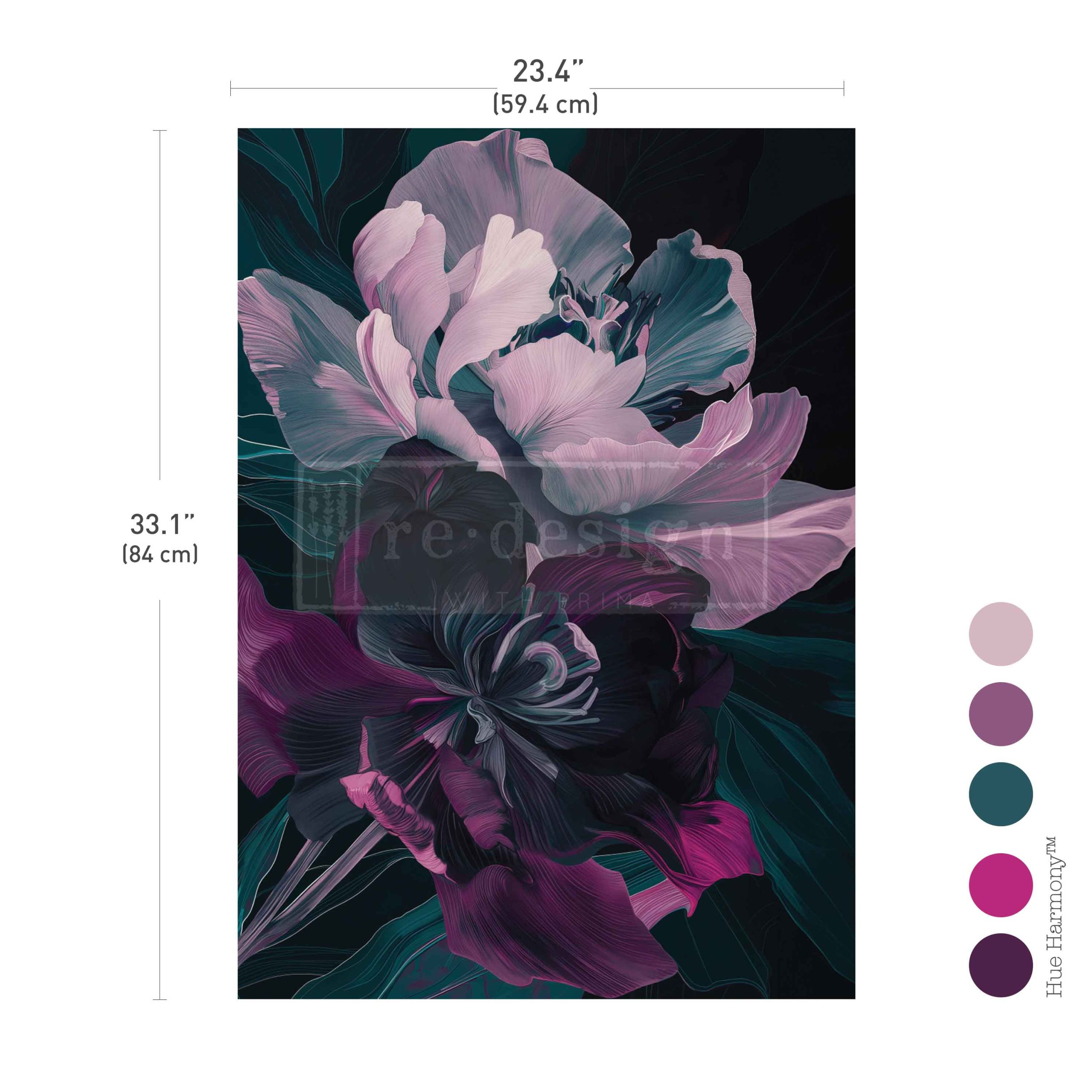 Carta da Decoupage Fiber “Lavish Bloom” 1 foglio A1