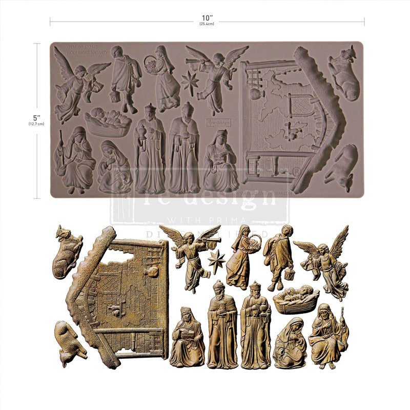 Redesign Decor Moulds "Holy Night Nativity" 12,7 x 25,4 cm