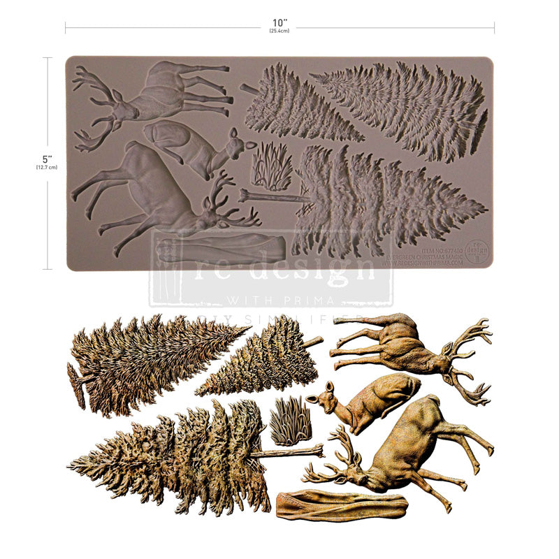 Redesign Decor Moulds "Evergreen Christmas Magic" 12,7 x 25,4 cm