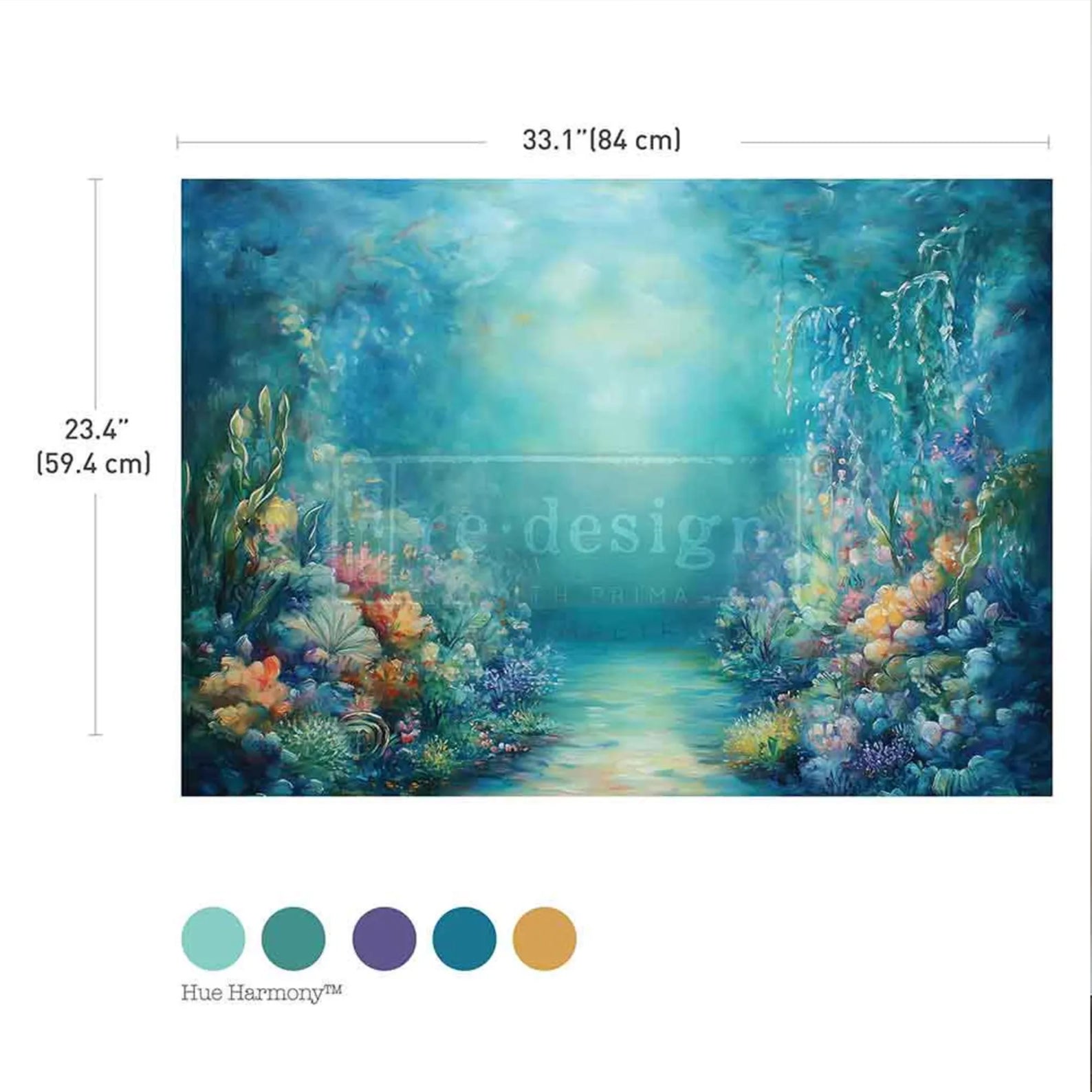 Carta da Decoupage Fiber “Beneath the blue” 1 foglio A1