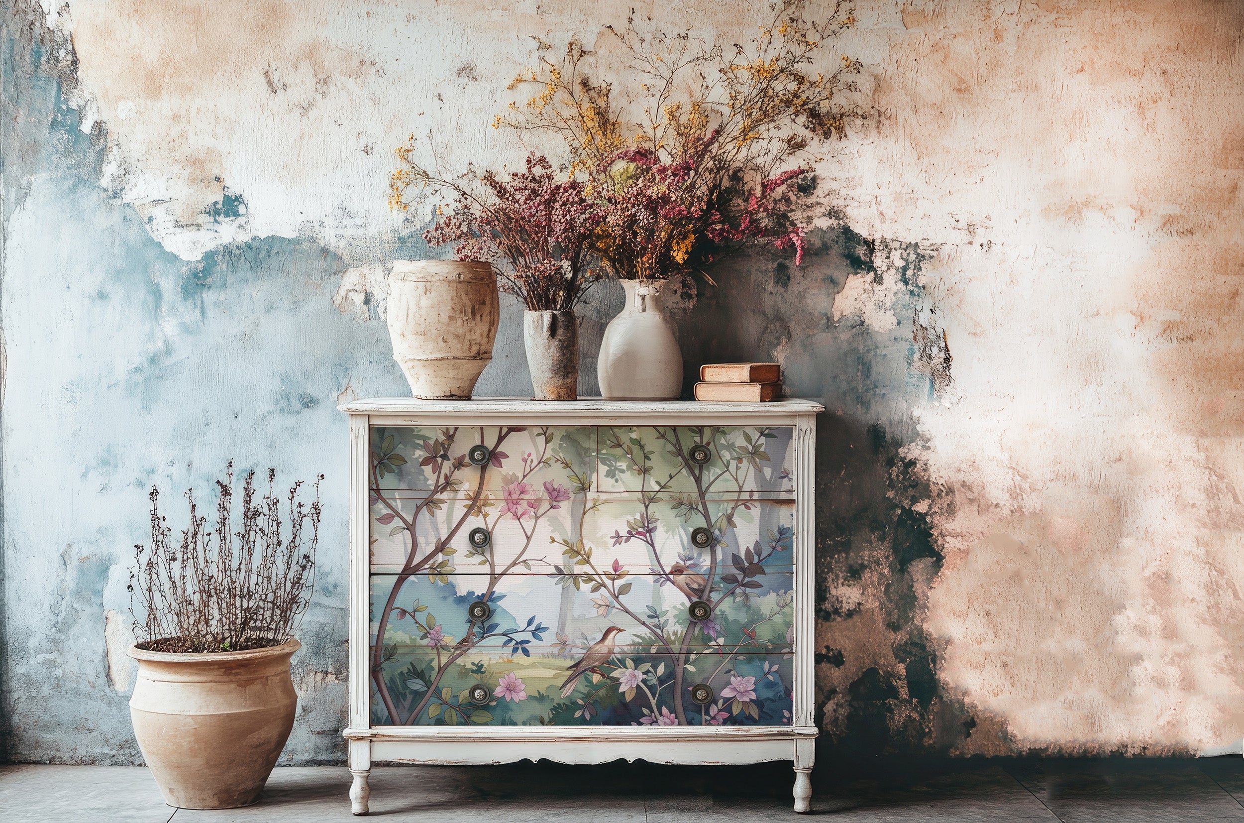 Carta da Decoupage “Enchanted Forest” Elisa e Magic Paint per Redesign - formato A1