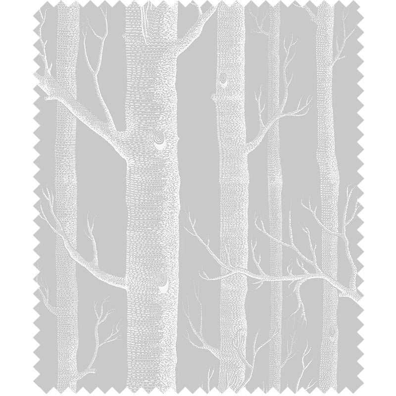 TESSUTO "Woods Linen Union White on Soft Grey" - The Contemporary - Cole & Son