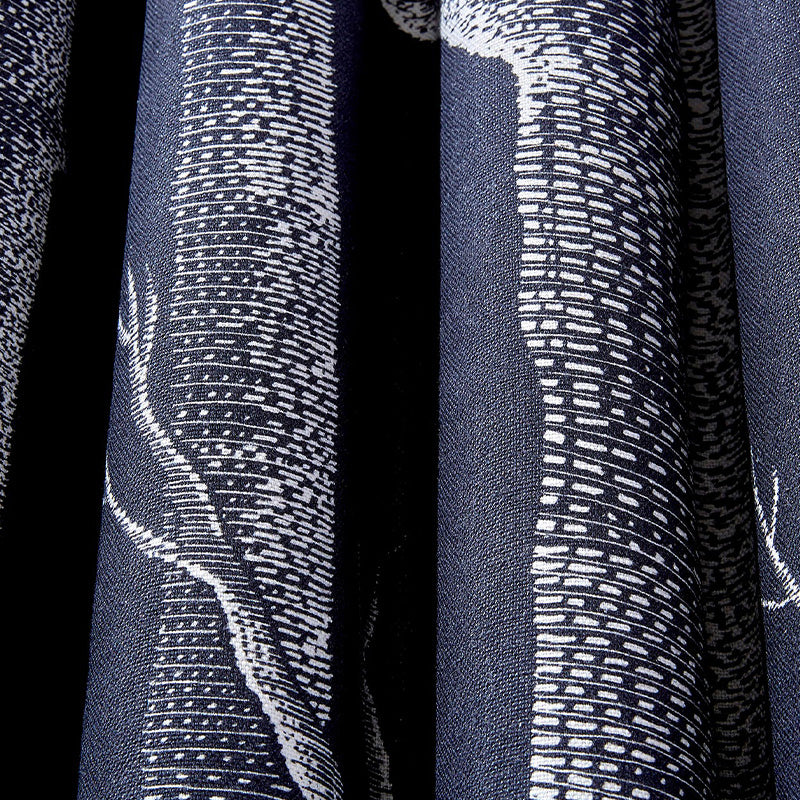 TESSUTO "Woods Linen Union White on Charcoal" - The Contemporary - Cole & Son