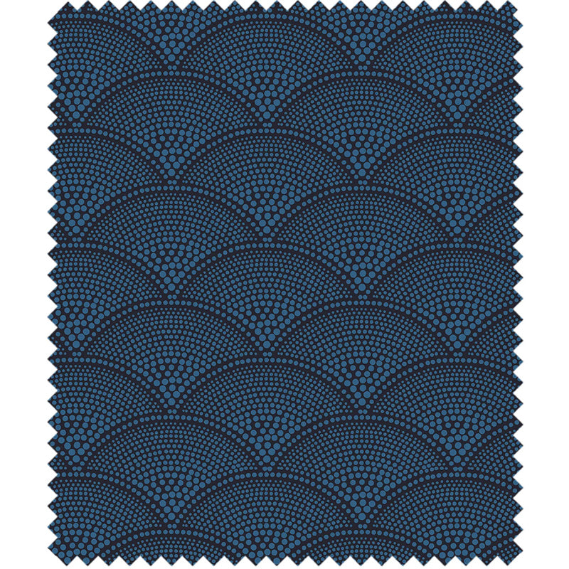 TESSUTO "Feather Fan Jacquard Hyacinth on Charcoal" - The Contemporary - Cole & Son