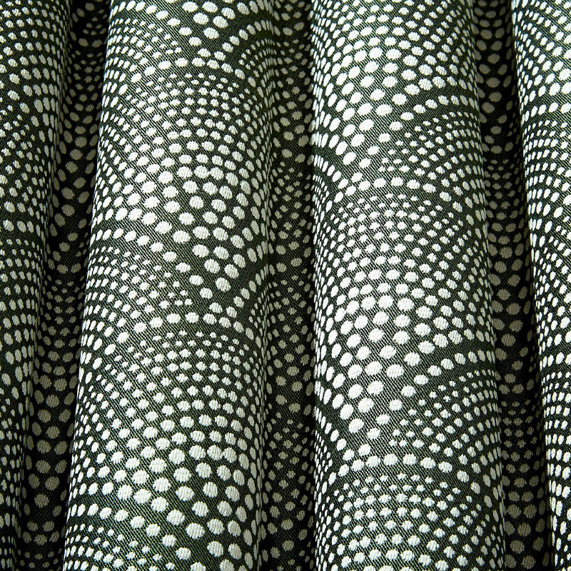 TESSUTO "Feather Fan Jacquard Cream on Olive Green" - The Contemporary - Cole & Son