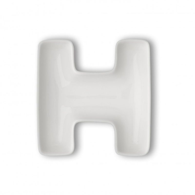 Ciotolina Lettera "H", in porcellana