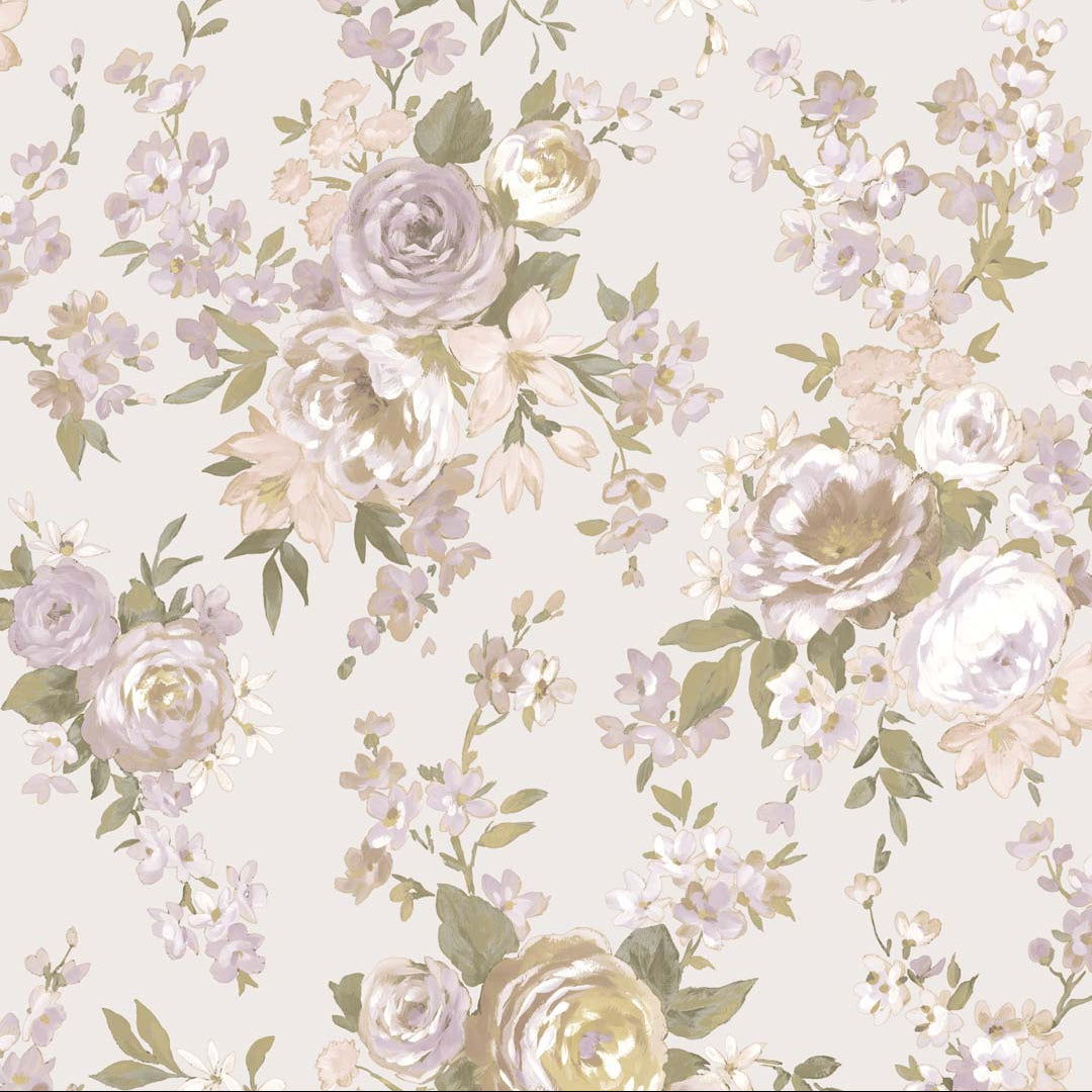 Carta da parati "Peonie grigie" a metraggio o rotolo