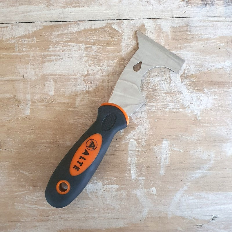 Spatola/Raschietto multiuso in acciaio con manico morbido