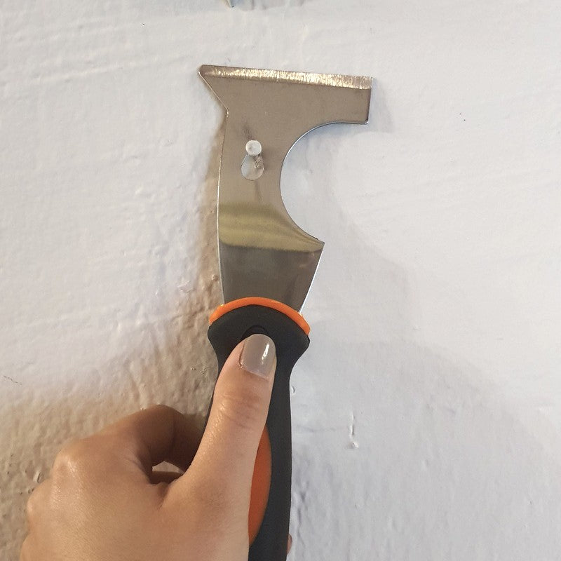 Spatola/Raschietto multiuso in acciaio con manico morbido