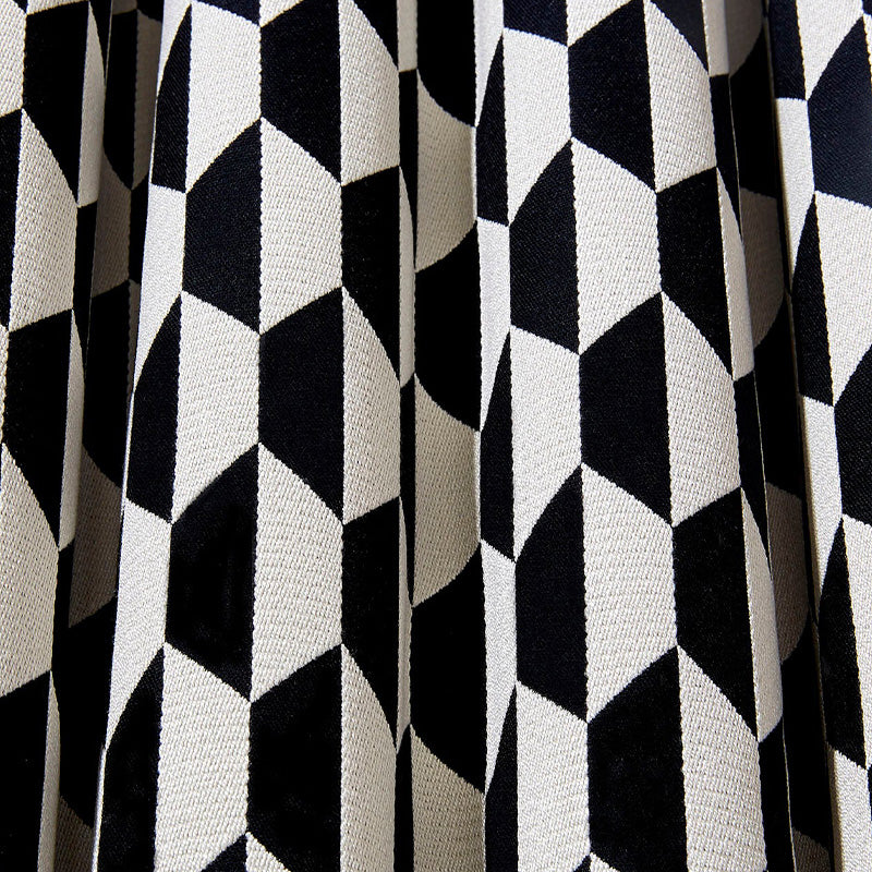 TESSUTO "Tile Jacquard Black & White" - The Contemporary - Cole & Son