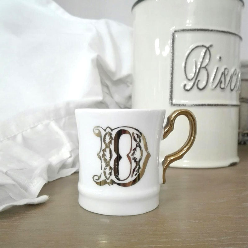 Tazzina "Letter Gold Moka - D", Livellara Milano