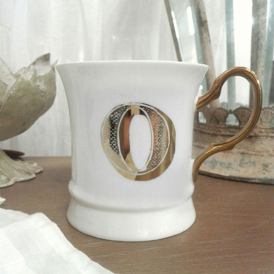 Tazza "Letter Gold Mug - O, Livellara Milano