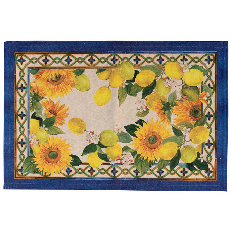 Tappeto Decorativo 52x80 cm "Etruscan Garden" Tessitura Toscana Telerie