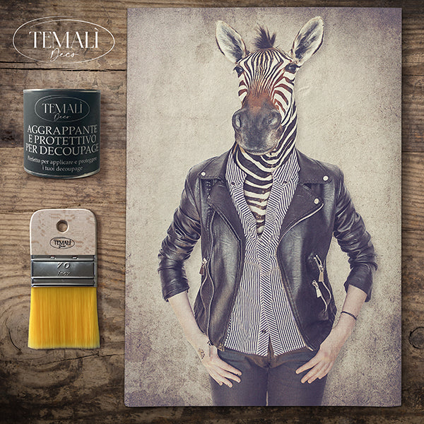 Dècoupage Fauna Pop - Zebra Rock