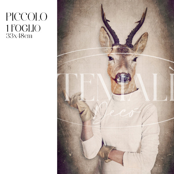 Dècoupage Fauna Pop - Capriolo Chic