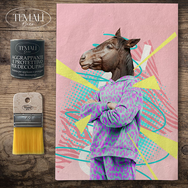 Dècoupage Fauna Pop - Pink Horse