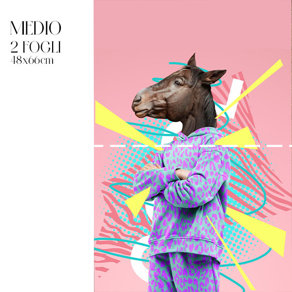 Dècoupage Fauna Pop - Pink Horse