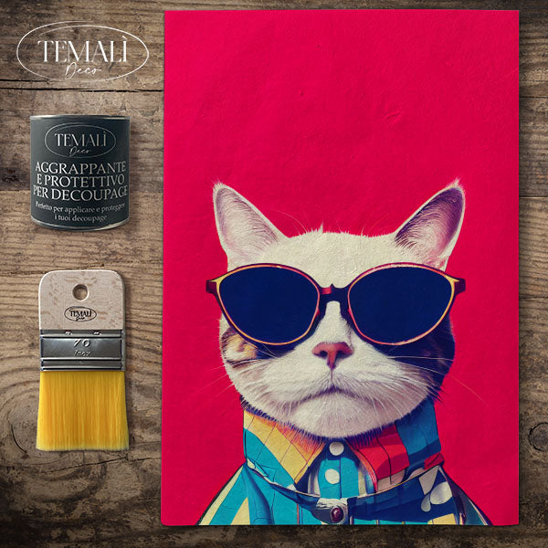 Dècoupage Fauna Pop - Red Cat