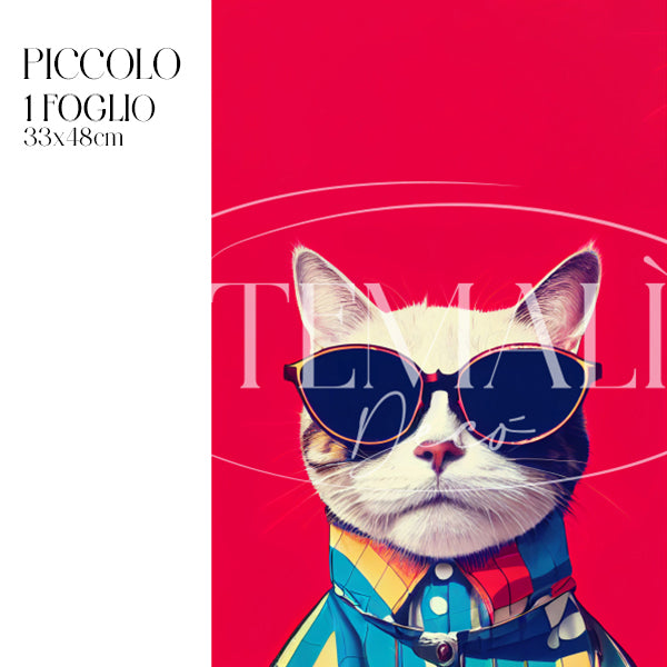 Dècoupage Fauna Pop - Red Cat