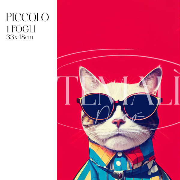 Dècoupage Fauna Pop - Red Cat