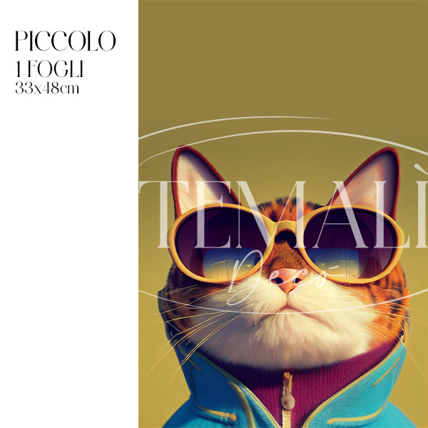 Dècoupage Fauna Pop - Gold Cat