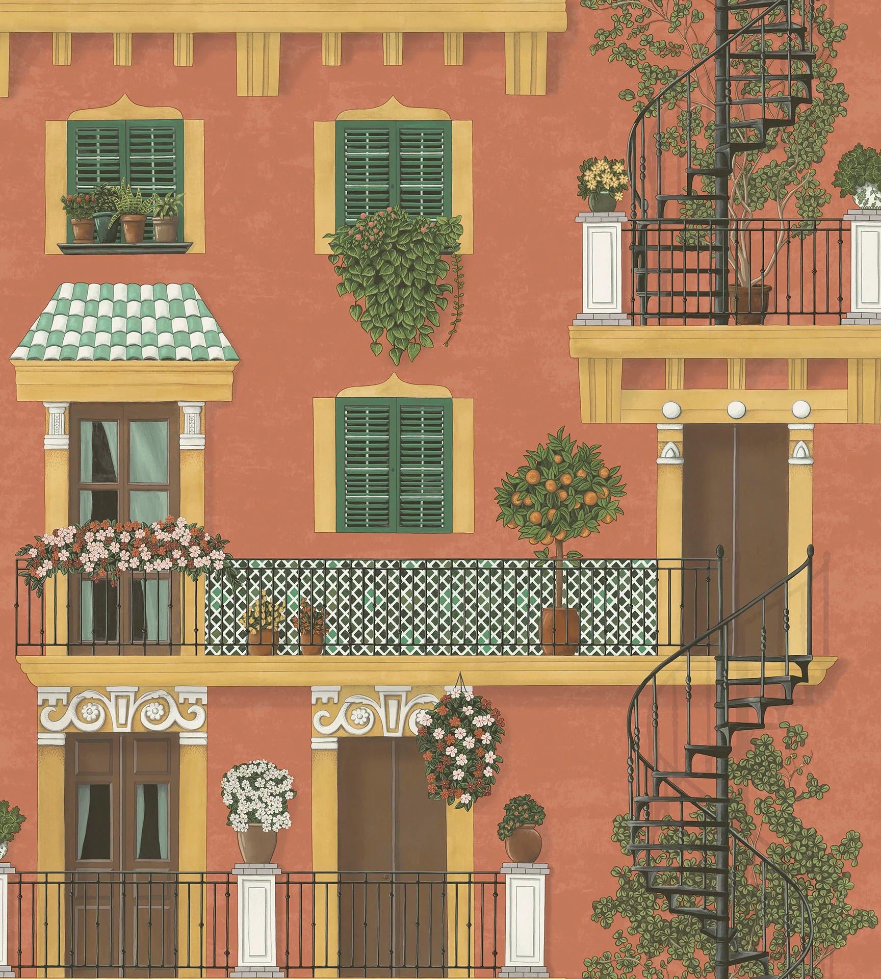 Carta da Parati "ALFARO arancione" | COLE & SON