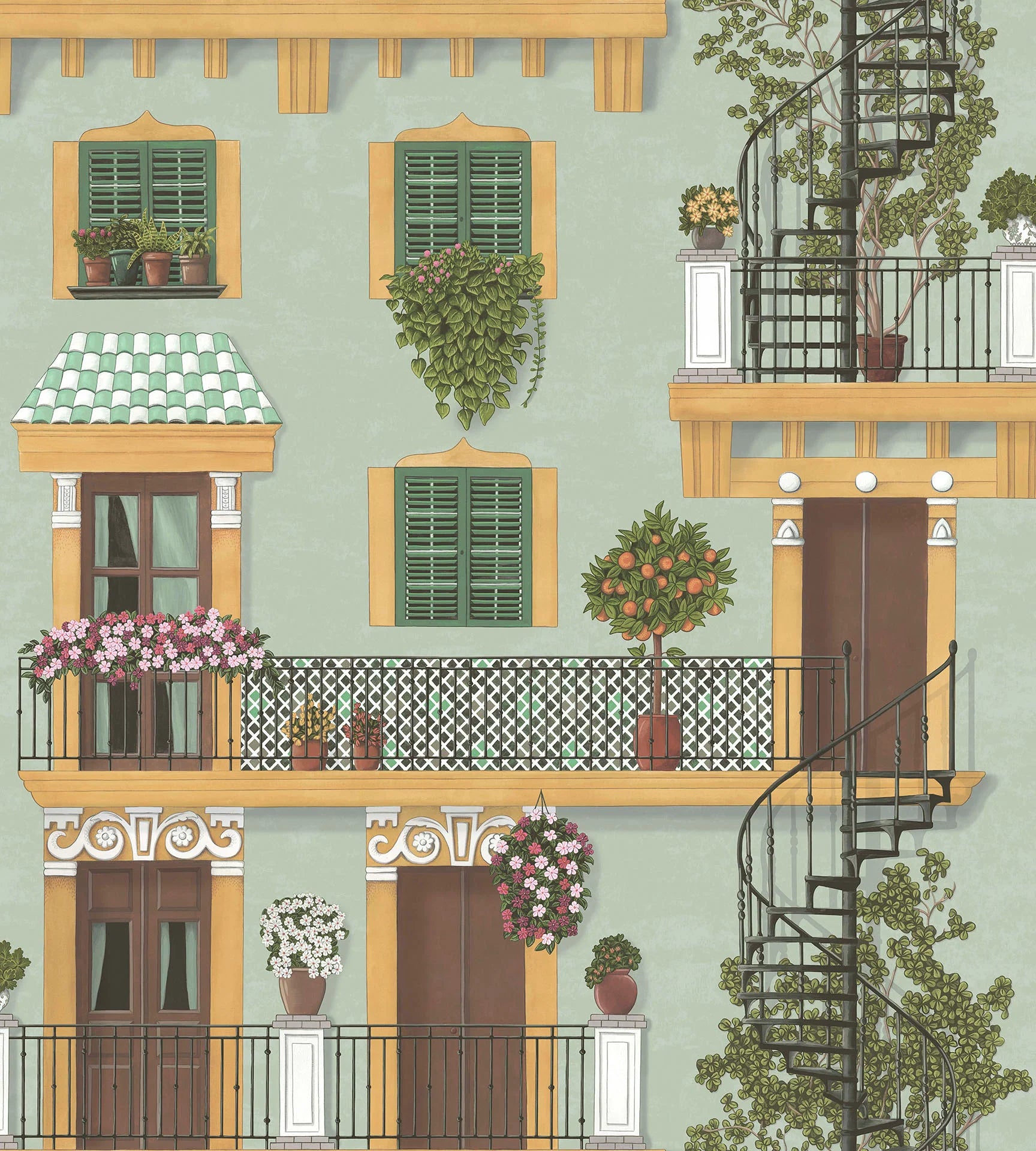 Carta da Parati "ALFARO verde" | COLE & SON