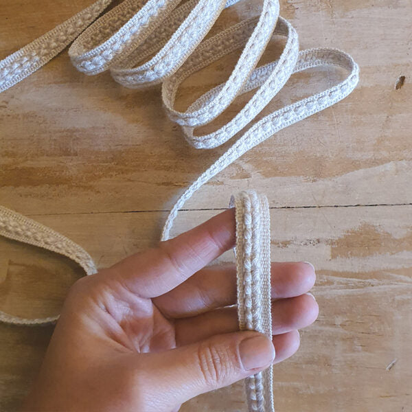 Bordo "Delicato Beige" Passamaneria Italiana - 1,2 cm