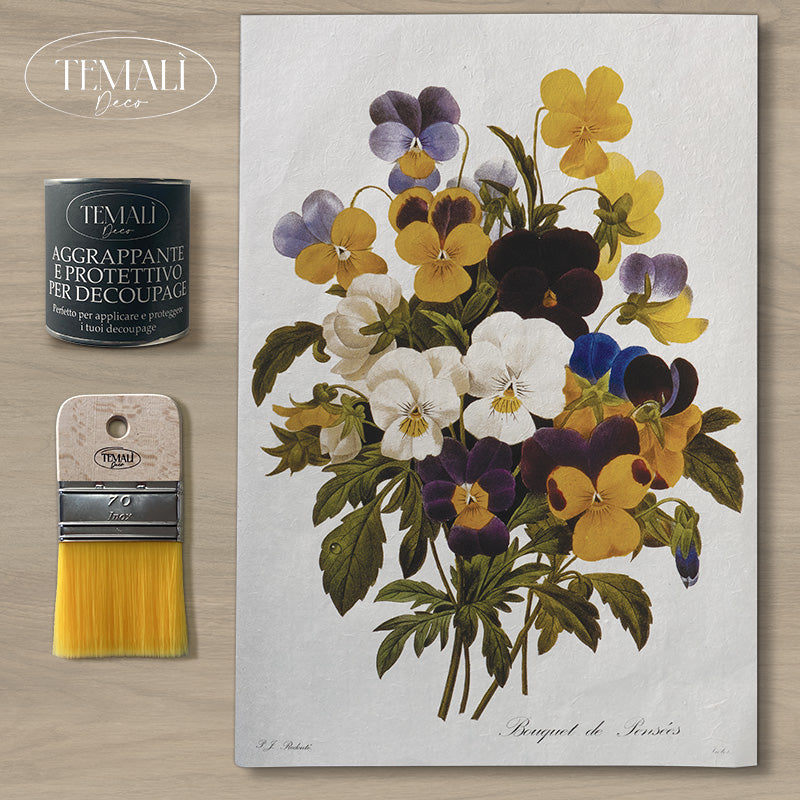Dècoupage Botanical Vintage - Bouquet di Violette