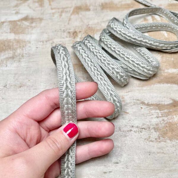 Bordo "Delicato Grigio" Passamaneria Italiana - 1,2 cm