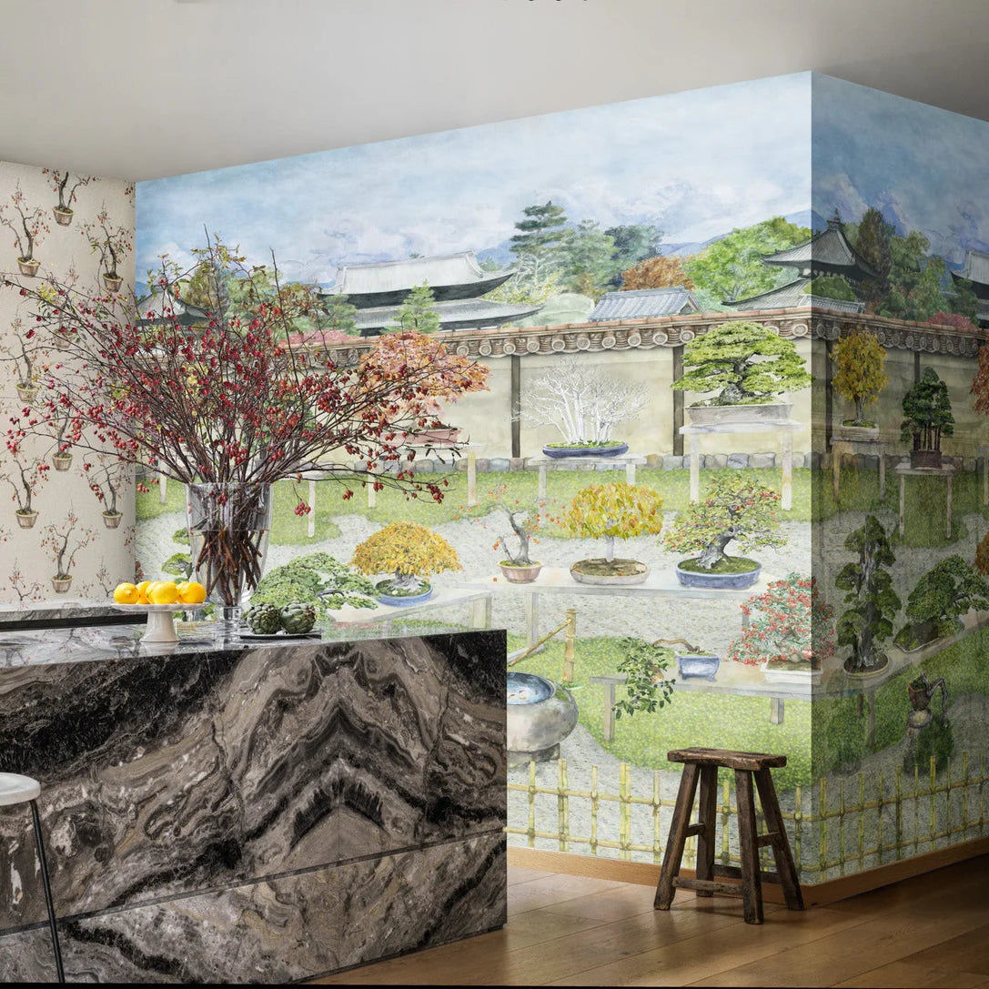 Carta da parati "Bonsai Garden verde" - YOKU | COLE&SON