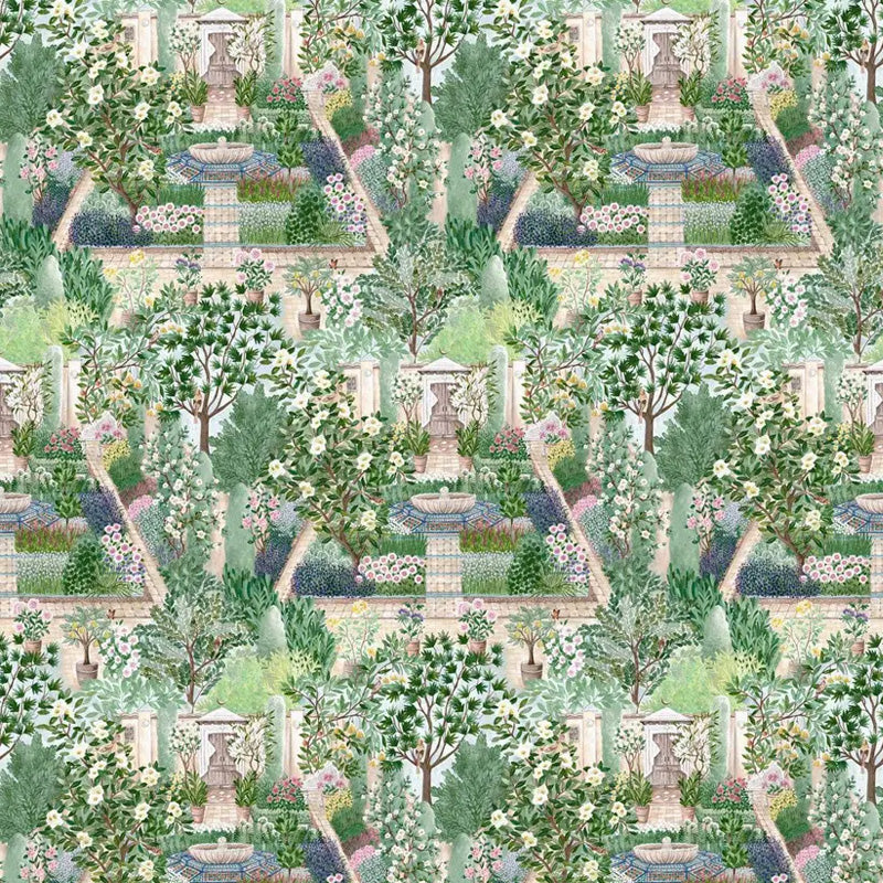 Carta da parati "Carpet Garden chiara" - Highgrove - SANDERSON