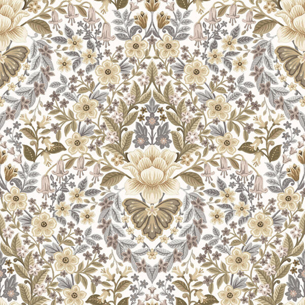 Tapete „Blumen Weiß“, nach Meter oder Rolle