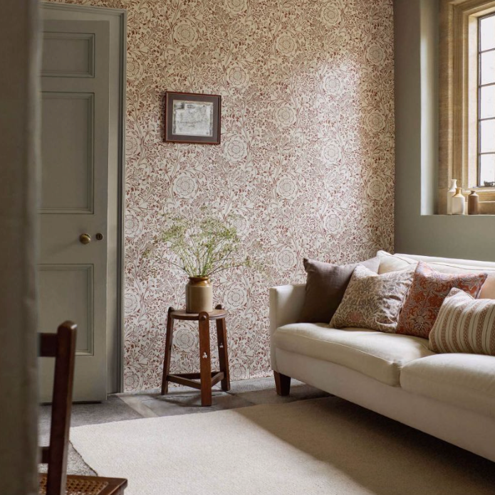 Carta da Parati "Chamomile Beige" MORRIS & CO. | THE HUNTINGTON