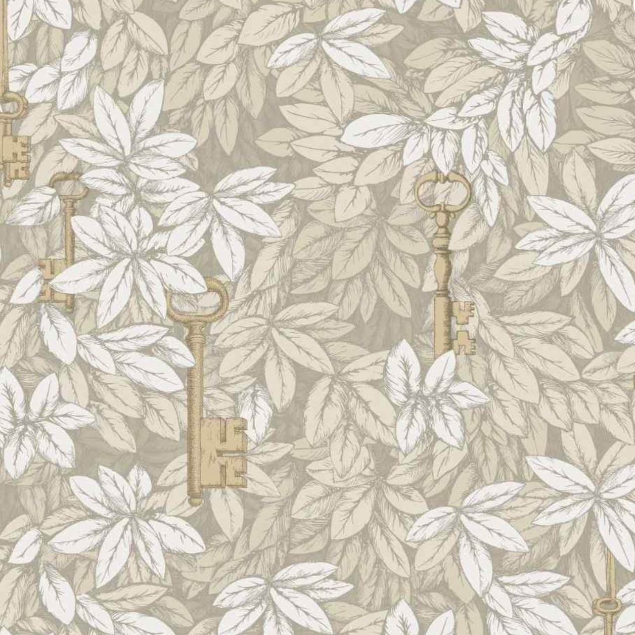 Carta da Parati "Chiavi segrete beige" Fornasetti | COLE & SON