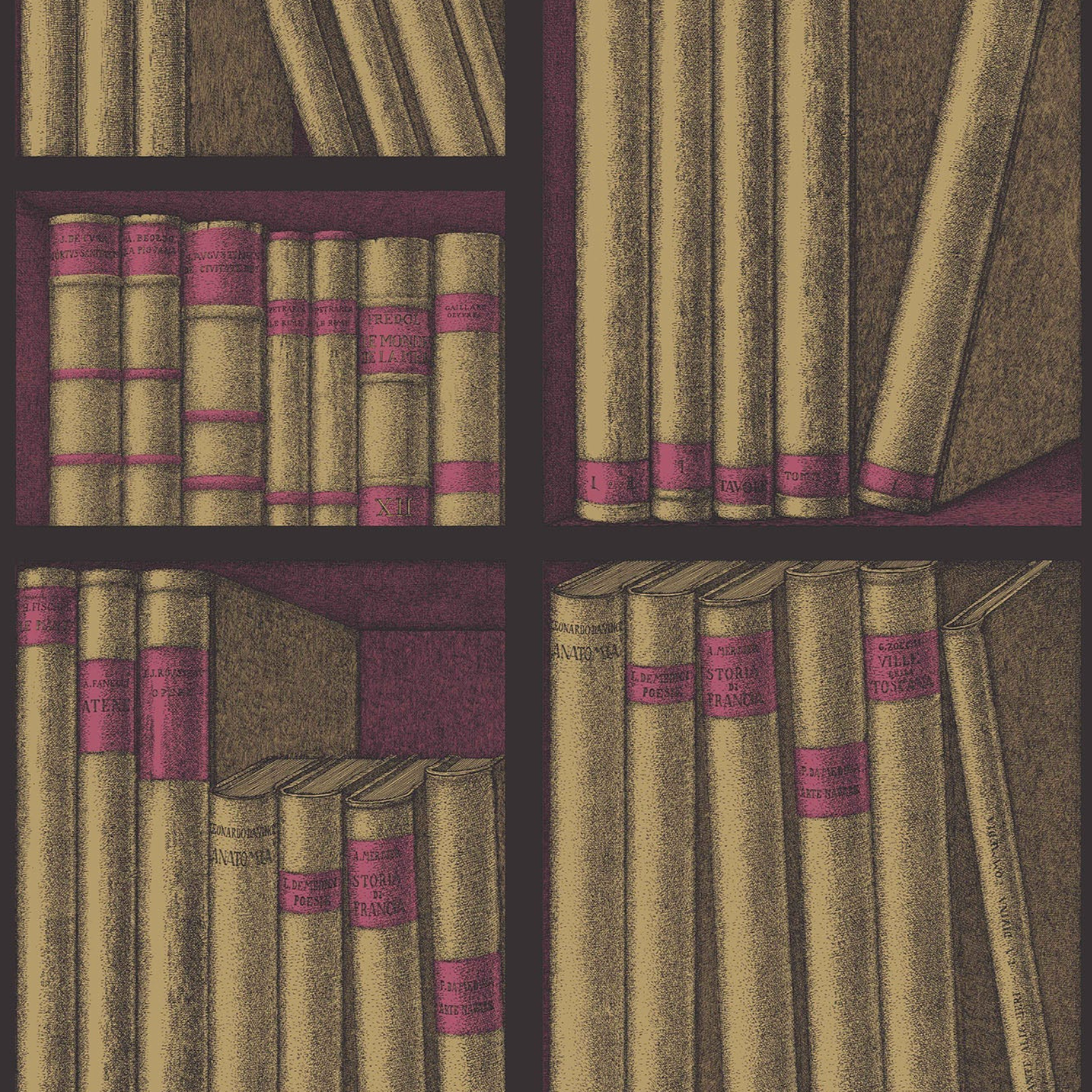 Carta da Parati "Ex libris rosa" Fornasetti | COLE & SON