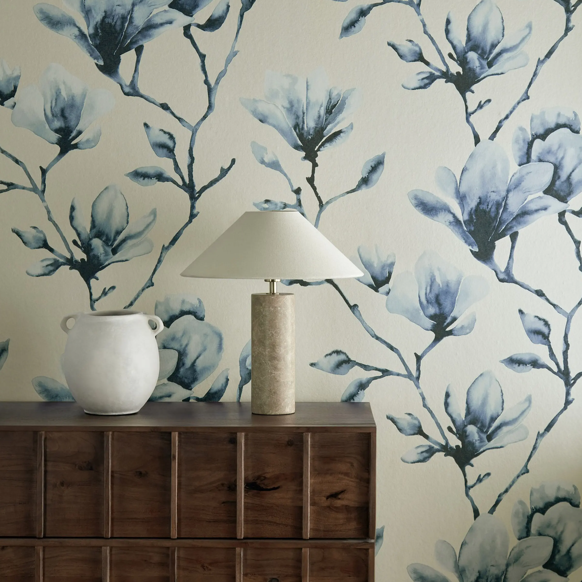 Papier peint « HERBE ADHÉSIVE AQUAMARINE » | HARLEQUIN