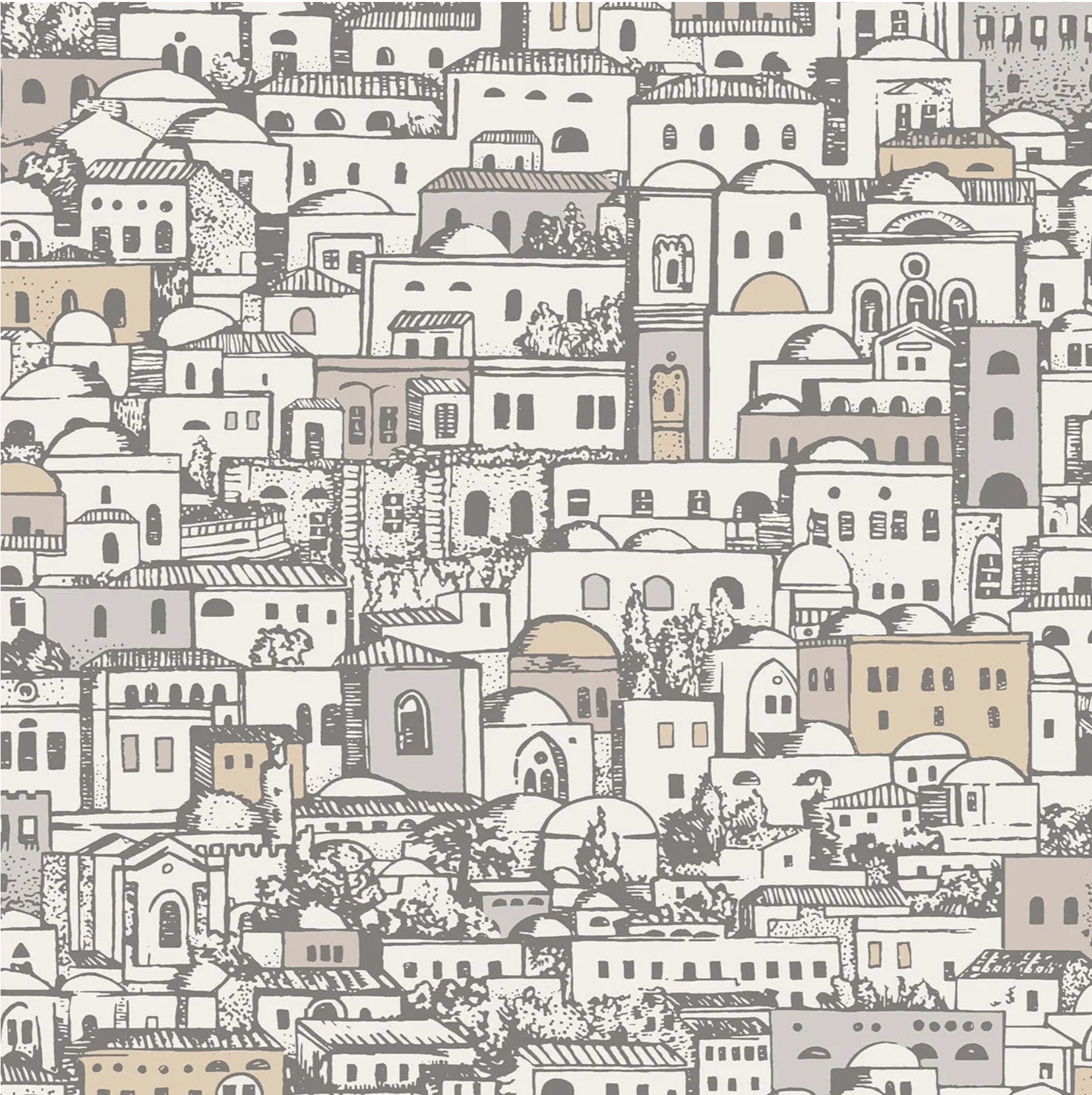 Carta da Parati "Mediterranea bianca/beige" Fornasetti | COLE & SON