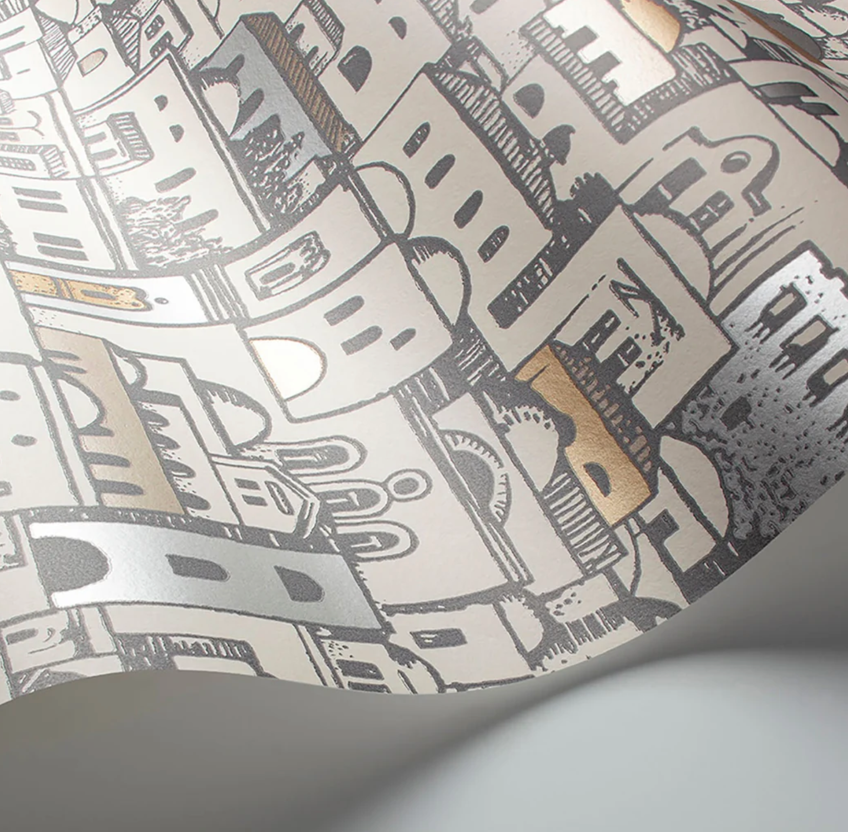 Carta da Parati "Mediterranea bianca/beige" Fornasetti | COLE & SON