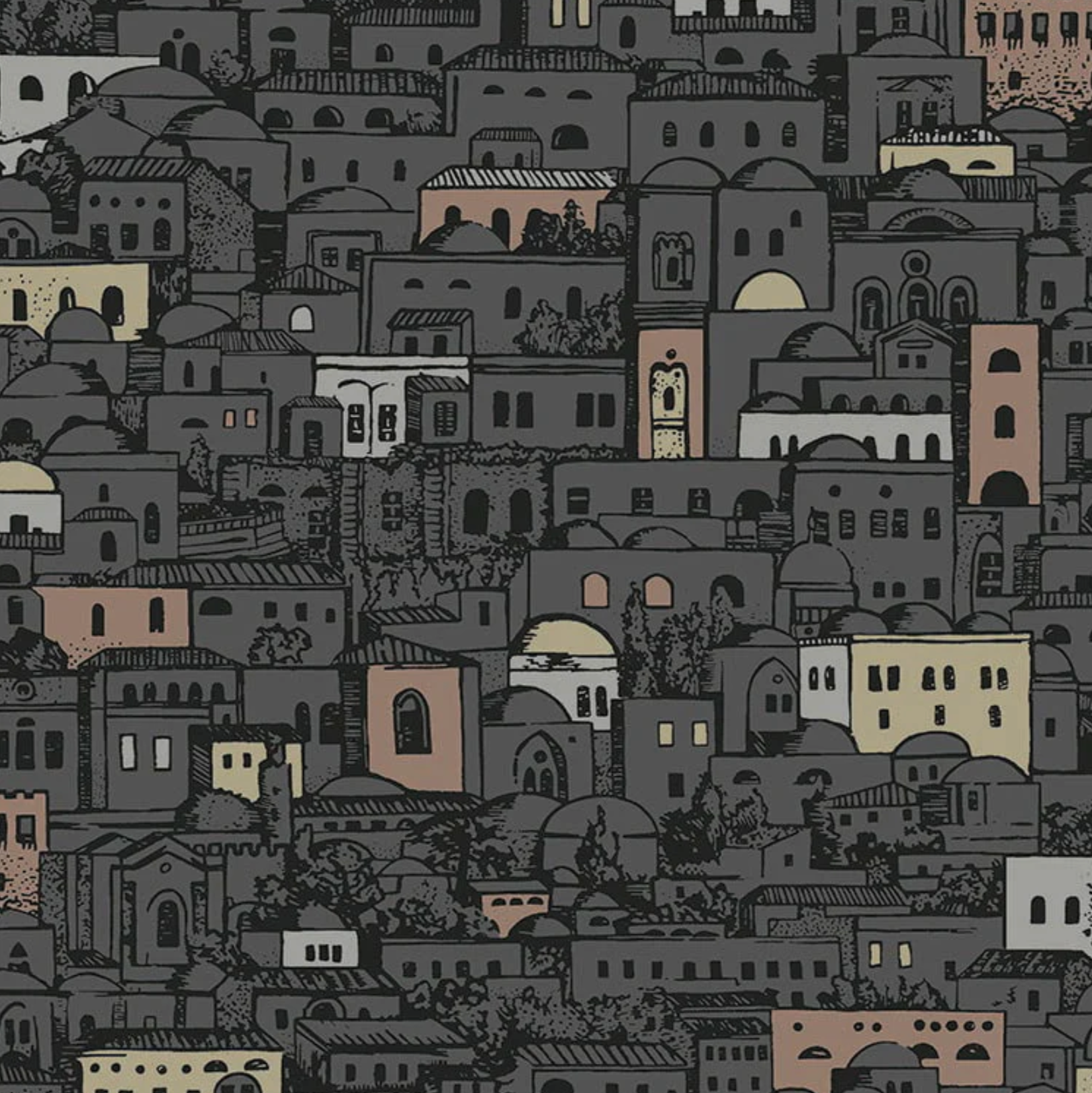 Carta da Parati "Mediterranea nera" Fornasetti | COLE & SON