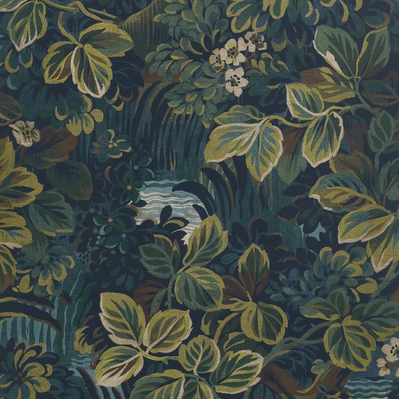 Papier peint « HERBE ADHÉSIVE AQUAMARINE » | HARLEQUIN